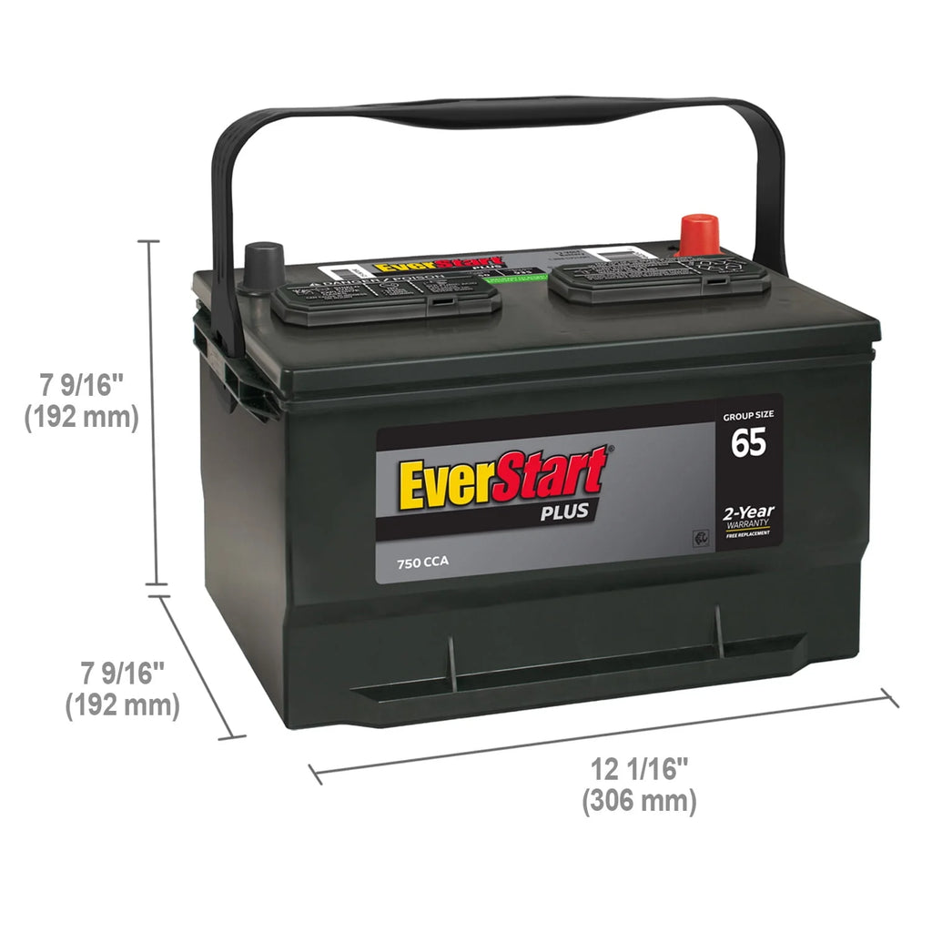 Lead Acid Automotive Battery Group Size 65 12 Volt 750 CCA J104