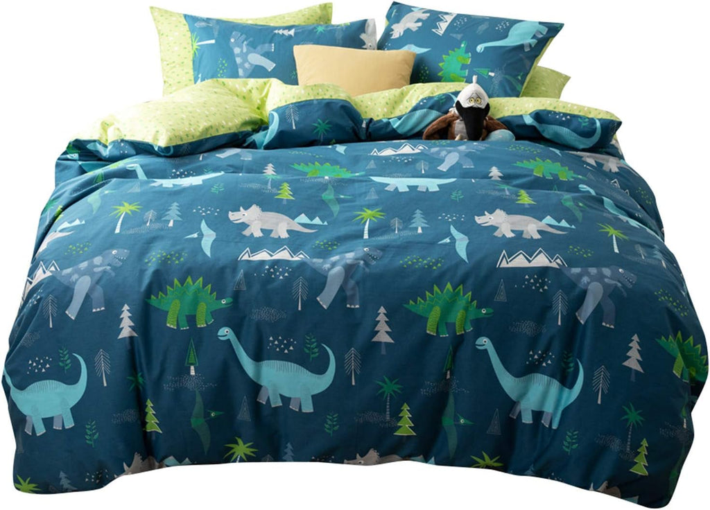 Rainbow Twin Cotton Duvet Cover with Zipper Ties, 1 Comforter Cover 2 Shams Z930