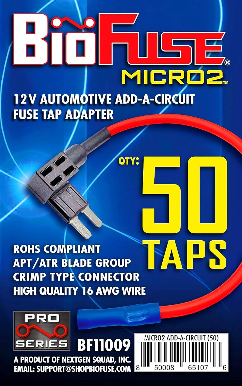 12V Micro2 50 Piece Add-a-Circuit Car Fuse Tap and Holders Pack Z88270