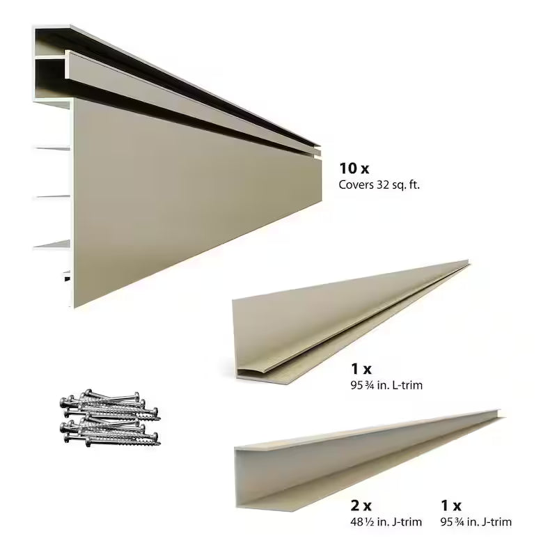 PVC Slatwall 8 ft. x 4 ft. Sandstone B638