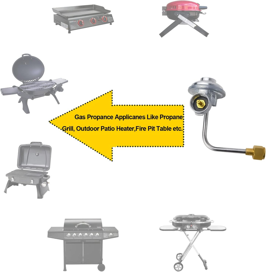 Propane Stove Regulator Replacement with 3/8 Female Flare Nut Pack of 2 Q739