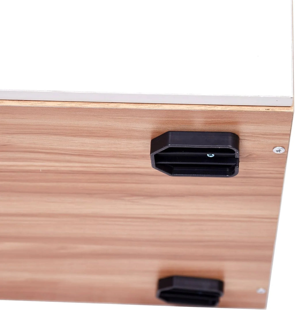 Wood Coffee Table with 2 Bin Drawers and Compartments A807256