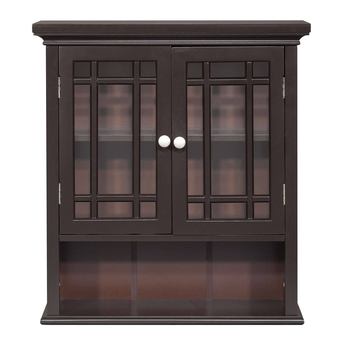 Dark Espresso Wall Cabinet with 2 Doors U735249