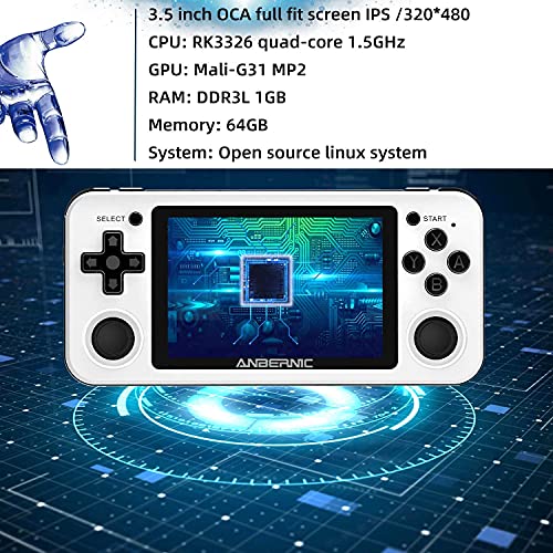RG351P Black Handheld Game Console C1337