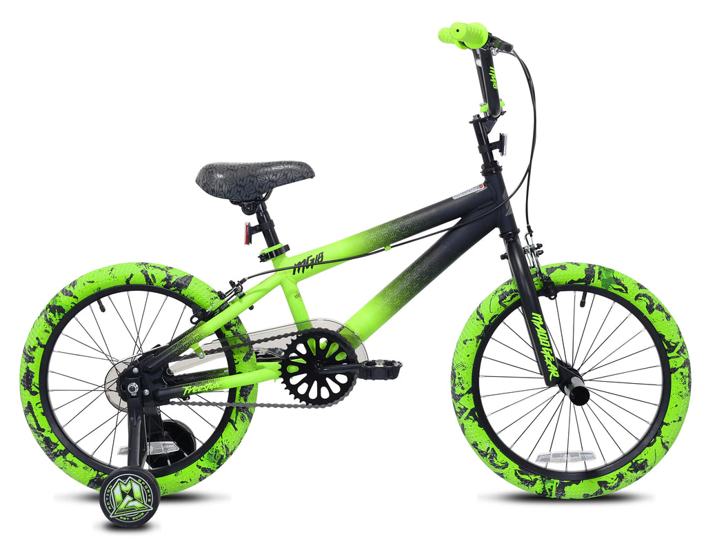18" Black and Green BMX Bike B711