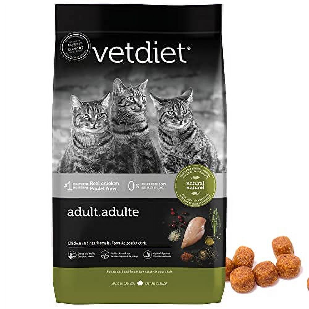 Chicken and Rice Adult Formula Cat Food, 7 lb D741