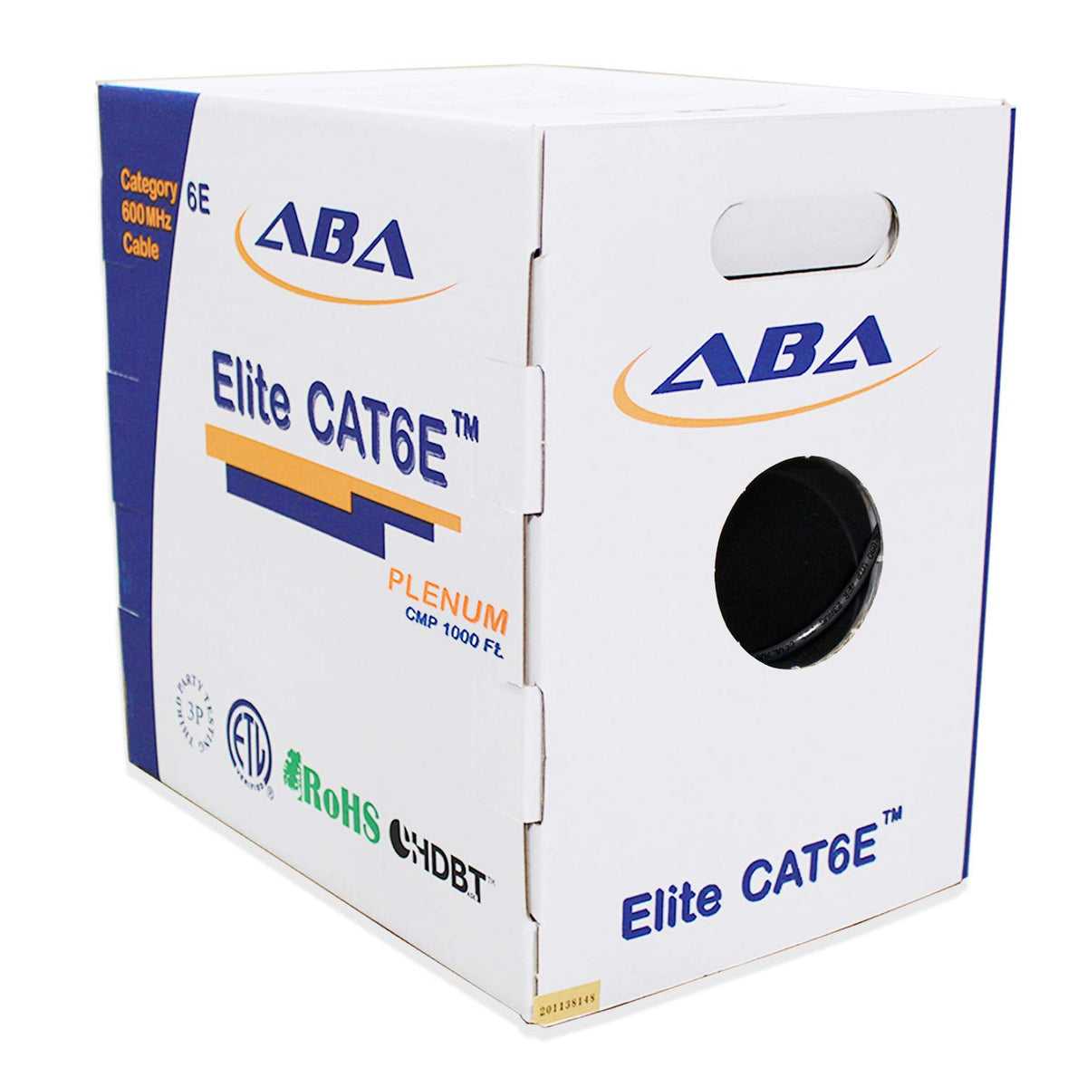 Cat6e Plenum 23AWG UTP 1000 Feet Solid Pure Copper Cable M882447