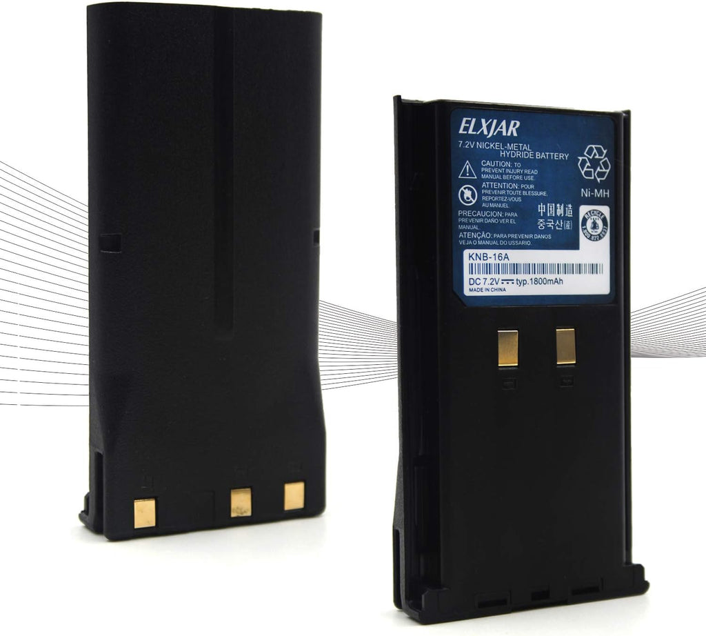 (2-Pack) 7.2V 1800mAh Ni-MH Replacement Battery for Kenwood Two-Way Radio O83794