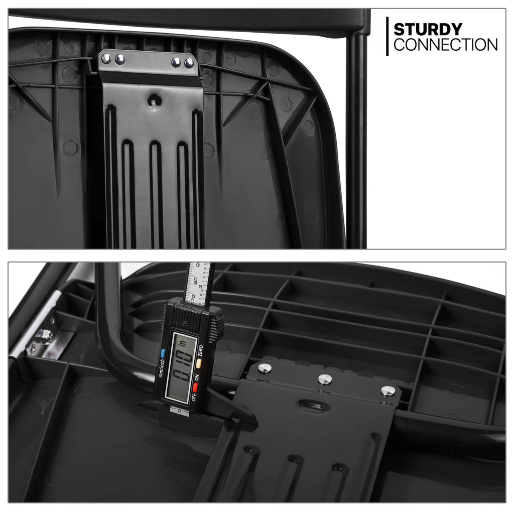 5 Ft Foldable Plastic Card Table and Chair Set, Black T55690
