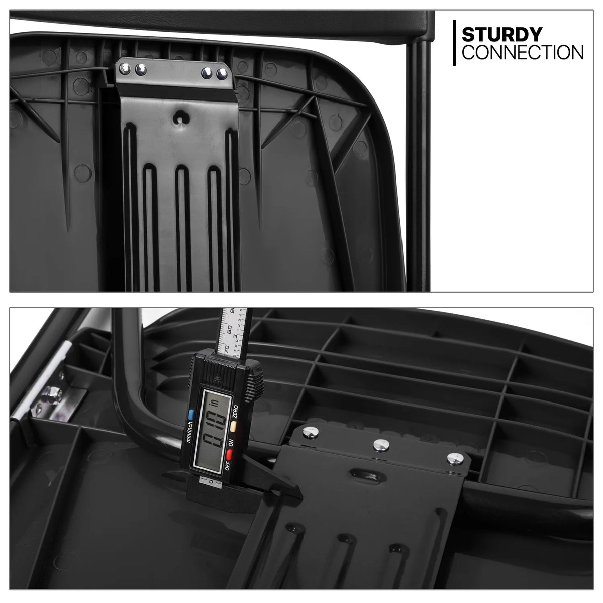 5 Ft Foldable Plastic Card Table and Chair Set, Black T55690