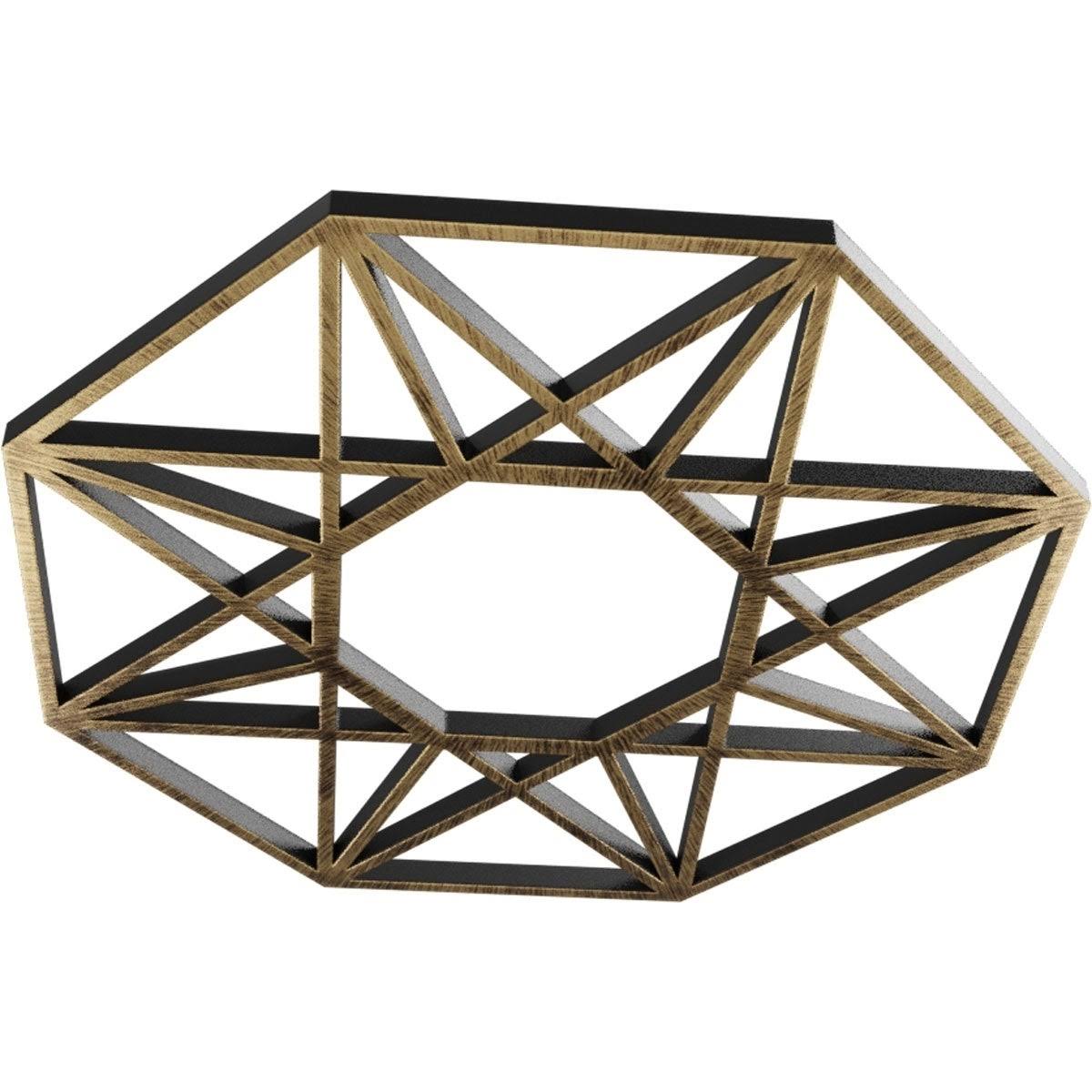 Black PVC Pierced Ceiling Medallion G62477