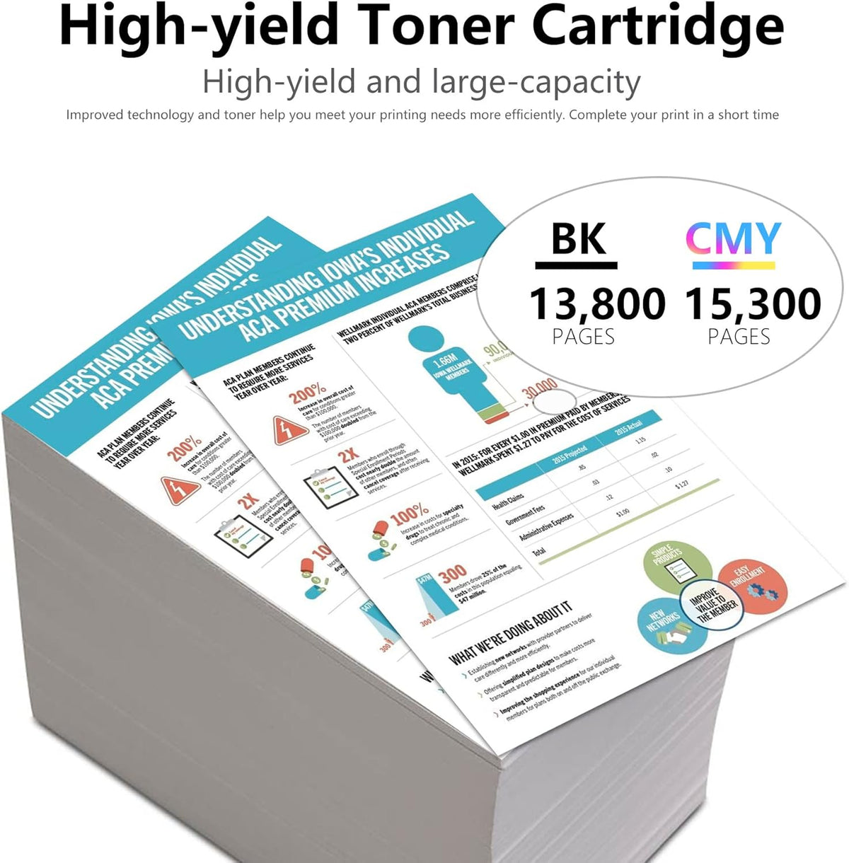4-Pack Remanufactured Toner Cartridge for HP Printer P8986