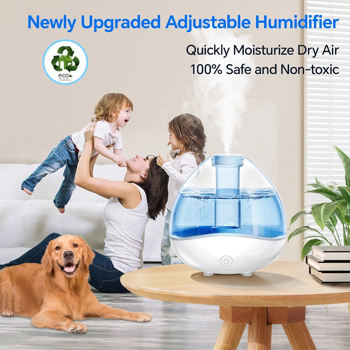 1.5L Ultrasonic Humidifier with Diffuser and 7 Color Night Light S6987