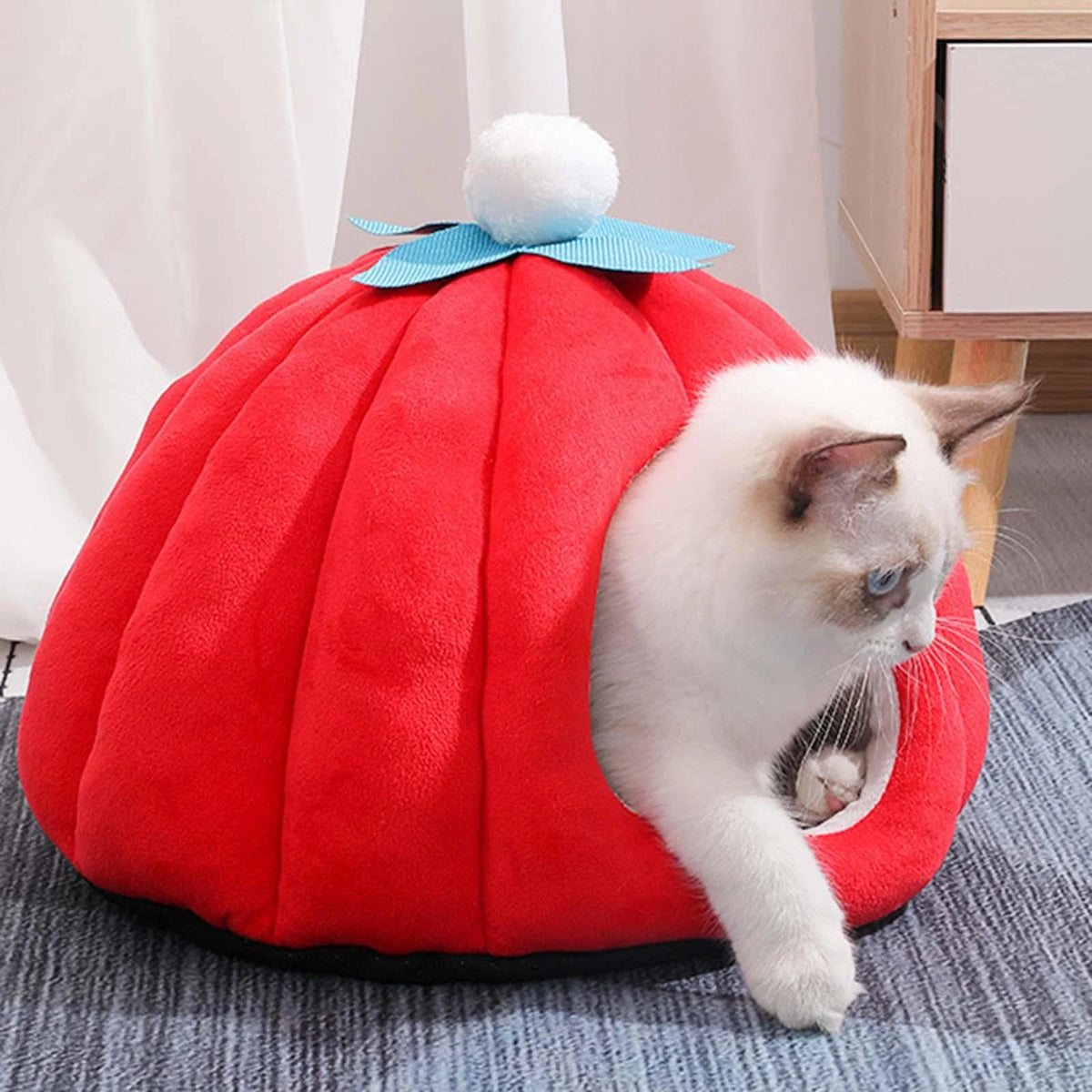 Cat Bed Igloo Pet Bed Cat House Hut Kitten Bed Hideaway Small Dog Tent Bed T948