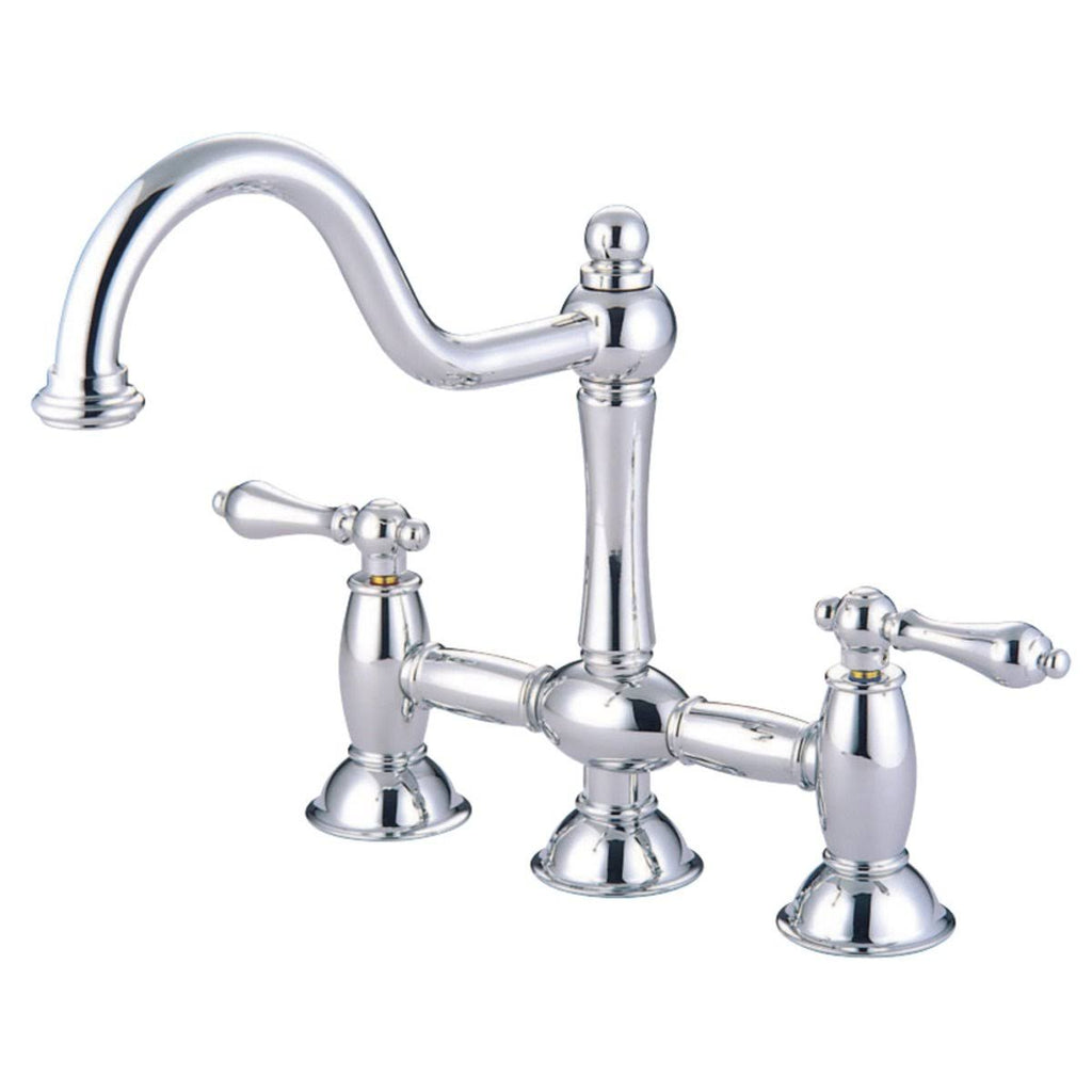 Oil Rubbed Bronze Bridge Kitchen Faucet G791464
