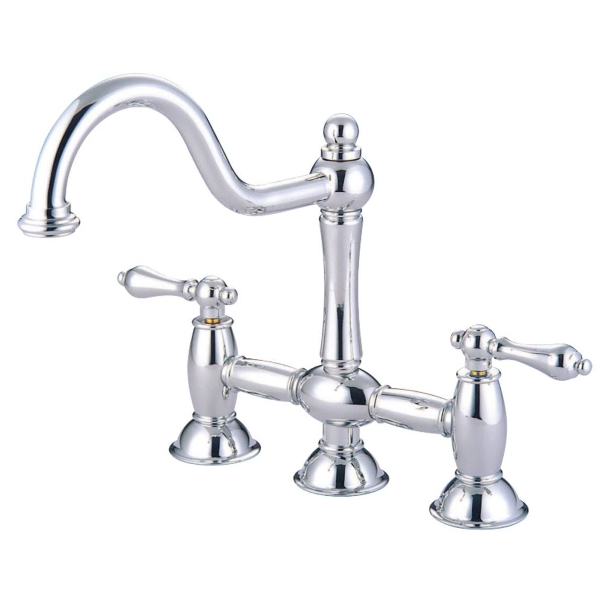 Oil Rubbed Bronze Bridge Kitchen Faucet G791464
