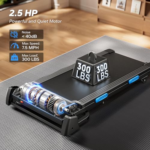 Foldable Treadmill with Incline, 7.5MPH, 16.5" Wider Belt B137205