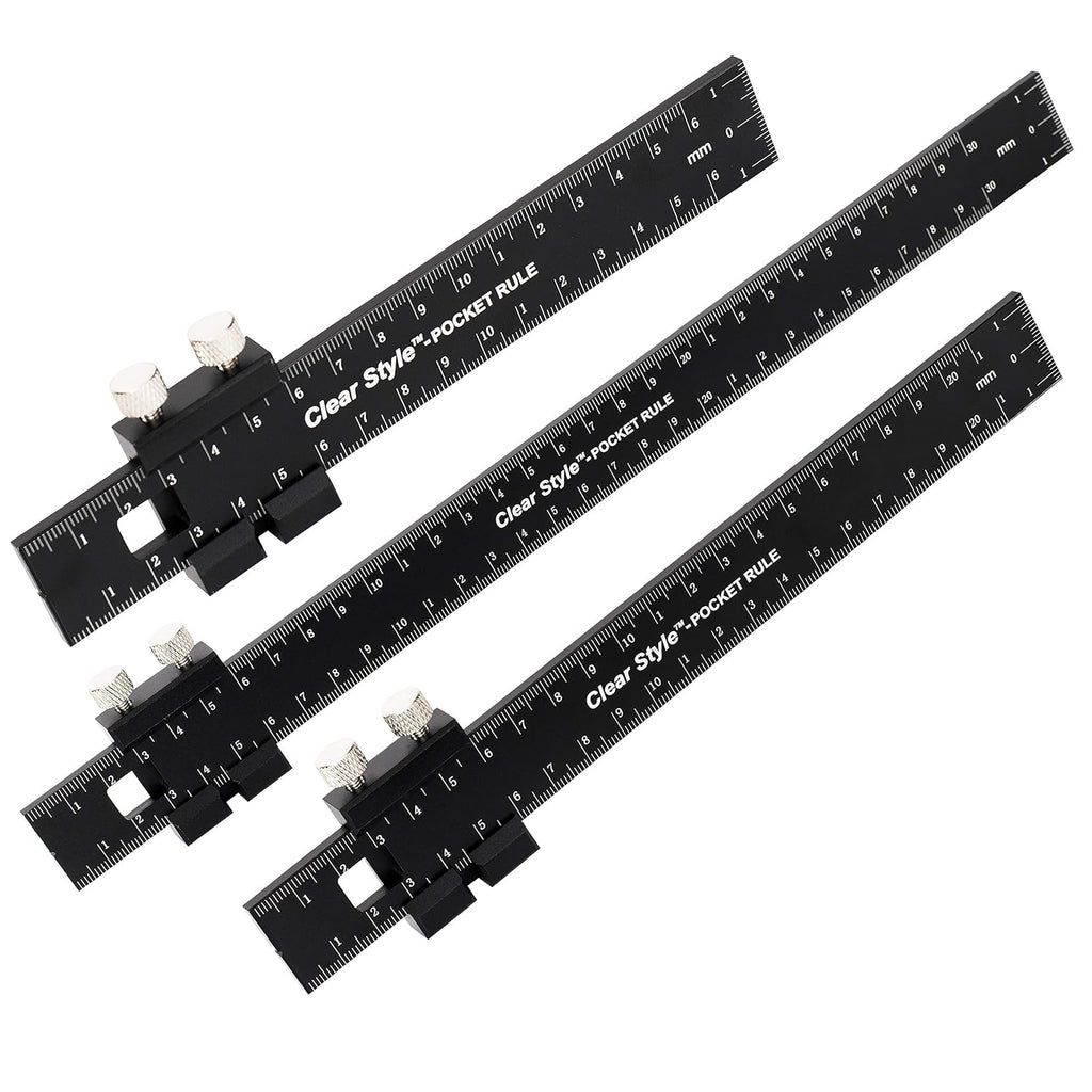 3 Pack 6, 8 and 12 inch Woodworking T Track Ruler F5399
