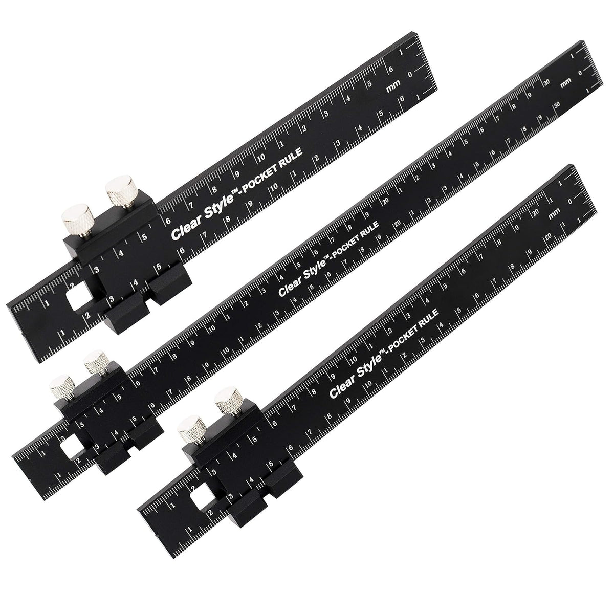 3 Pack 6, 8 and 12 inch Woodworking T Track Ruler F5399