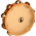 10 Chromium/Silver Double Row Tambourine with Calf Head O379