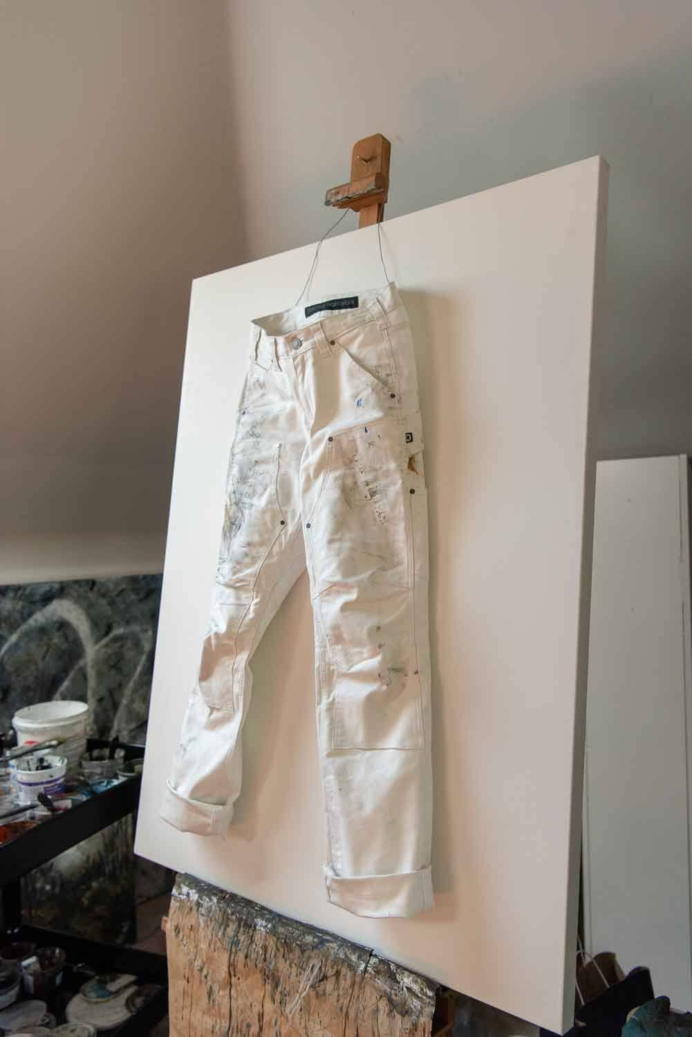White Canvas Taskpant Y161038