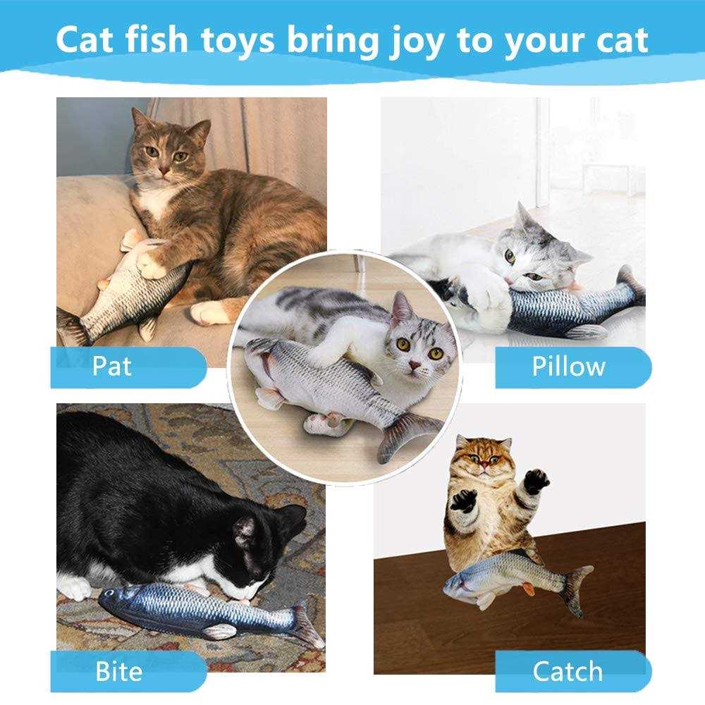Electric Floppy Fish Cat Toy W61120