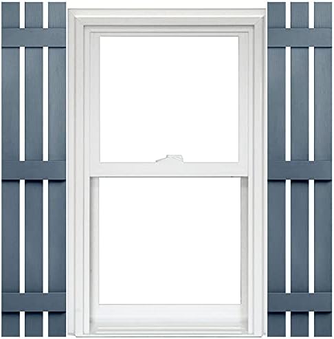 3 Board and Batten Split Vinyl Shutter (1 Pair) 12-3/8in. x 71in. Chocolate D798