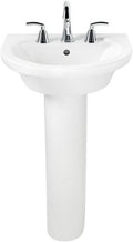 White 8-Inch Pedestal Lavatory Sink E886317