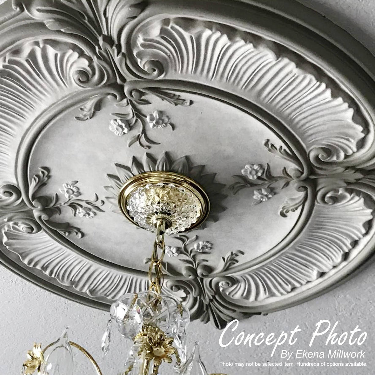 Hand-Painted Polished Copper Ceiling Medallion J598