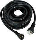 50 Amp RV Extension Cord 125V/250V Twist Lock Connector Black 50ft F916792
