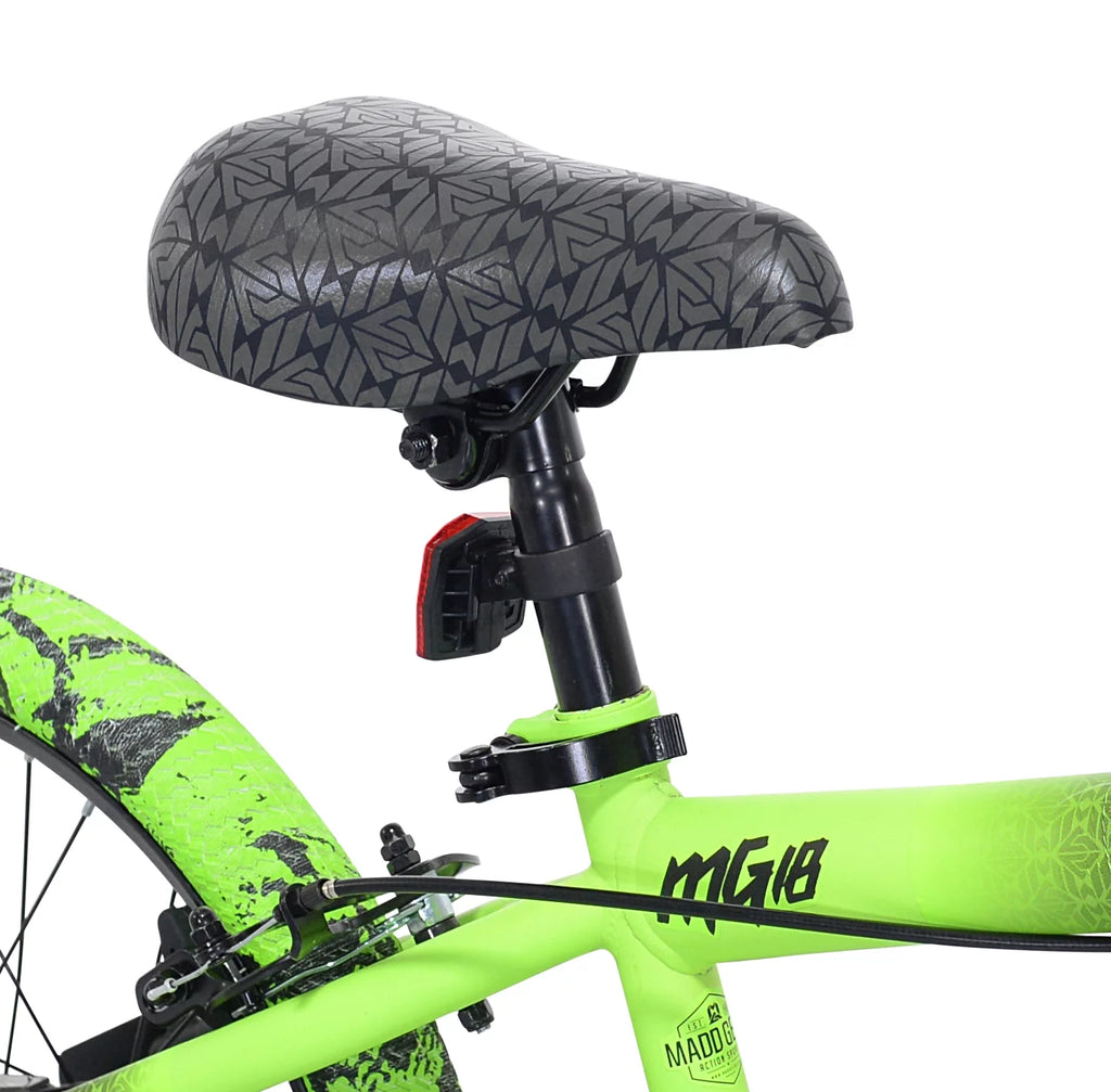 18" Black and Green BMX Bike B711