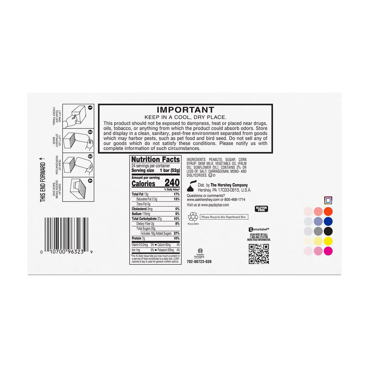 Peanut Caramel Candy Bars 1.85 oz 24 Count S1936