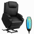 Black Heated Vibration Massage Power Recliner W395790