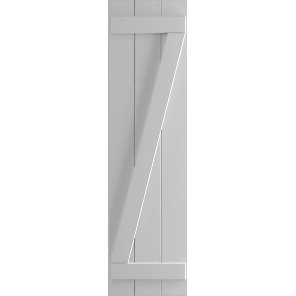 16-1/8x22 x 68x22 PVC Board and Batten Shutters, Primed, Per Pair F2519