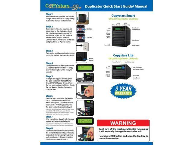 DVD Duplicator 24x CD-DVD-Burner 1 to 3 Copier SATA Drive Dual Layer G24781