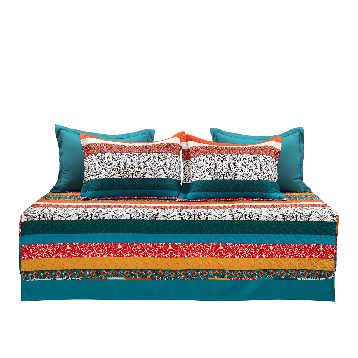 Boho Stripe Quilted Daybed Cover 6Pc Set A3046
