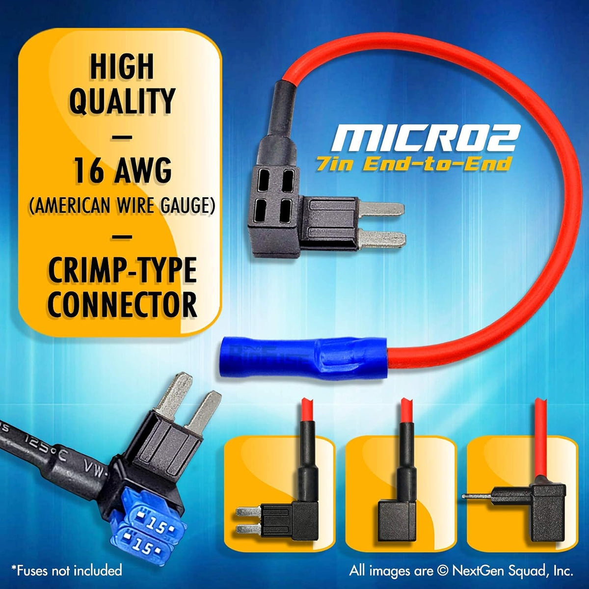 12V Micro2 50 Piece Add-a-Circuit Car Fuse Tap and Holders Pack Z88270