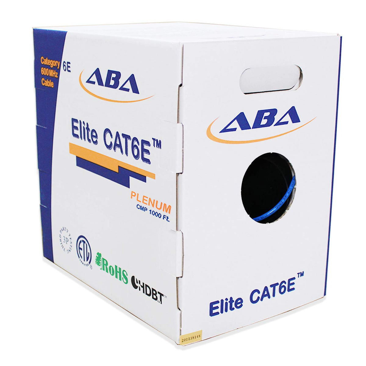 Cat6e Plenum 23AWG UTP 1000 Feet Solid Pure Copper Cable M882447