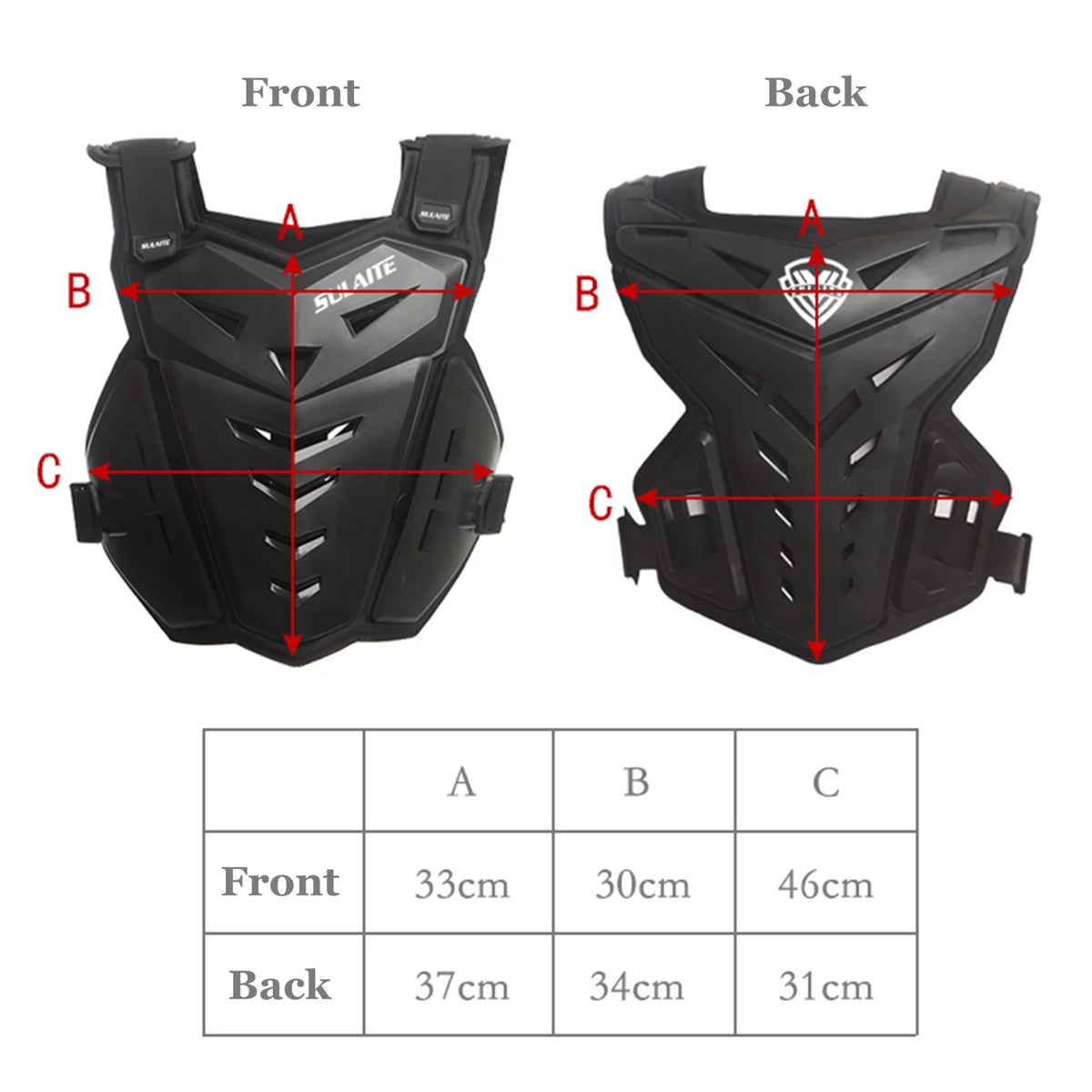 Motorcycle Armor Vest Chest Spine Back Protector Protective Vest W168