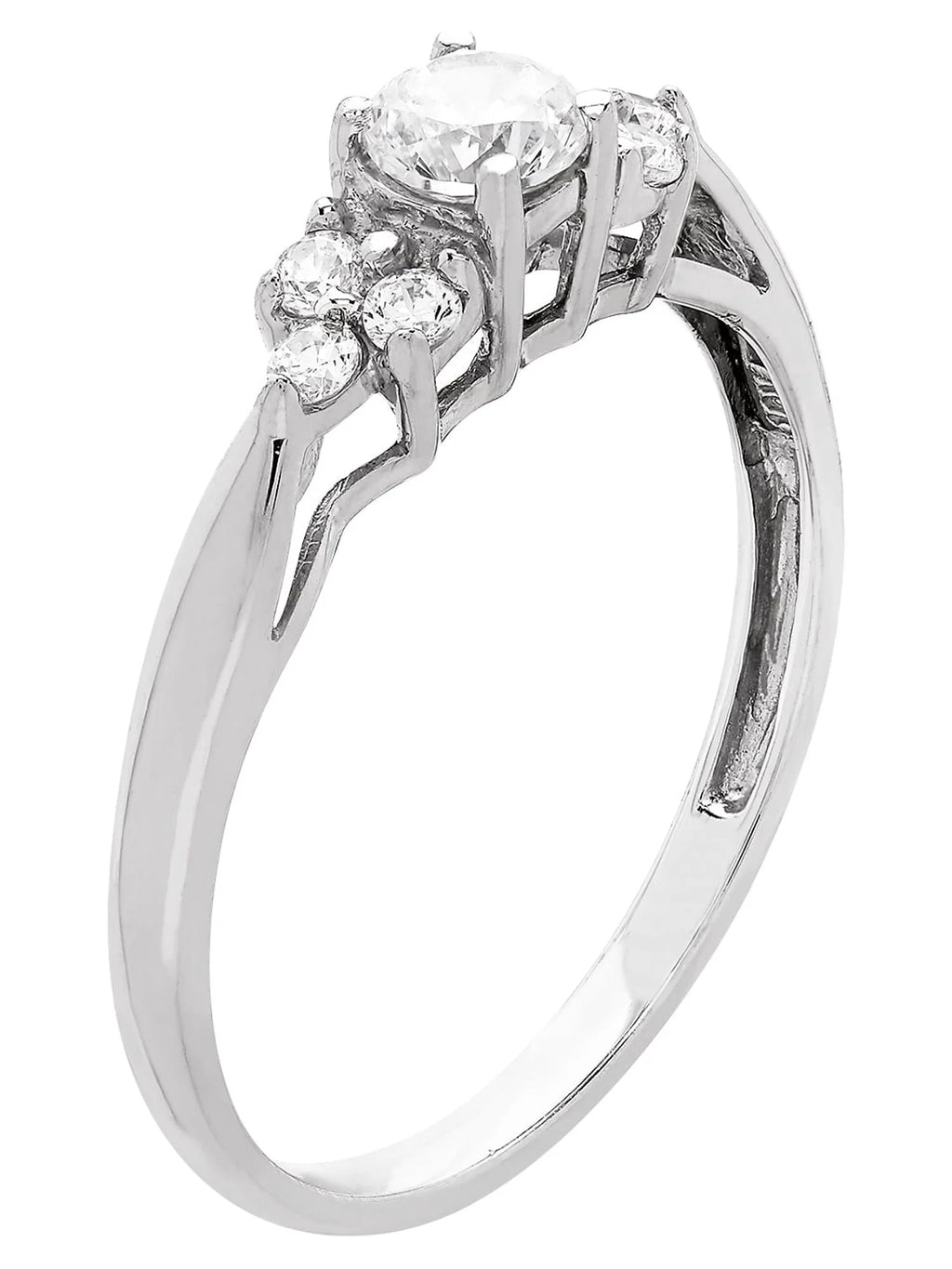 Cubic Zirconia Engagement Ring in 10K White Gold K284298