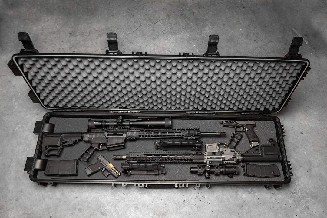 Black Tactical Rifle Case with Foam G228