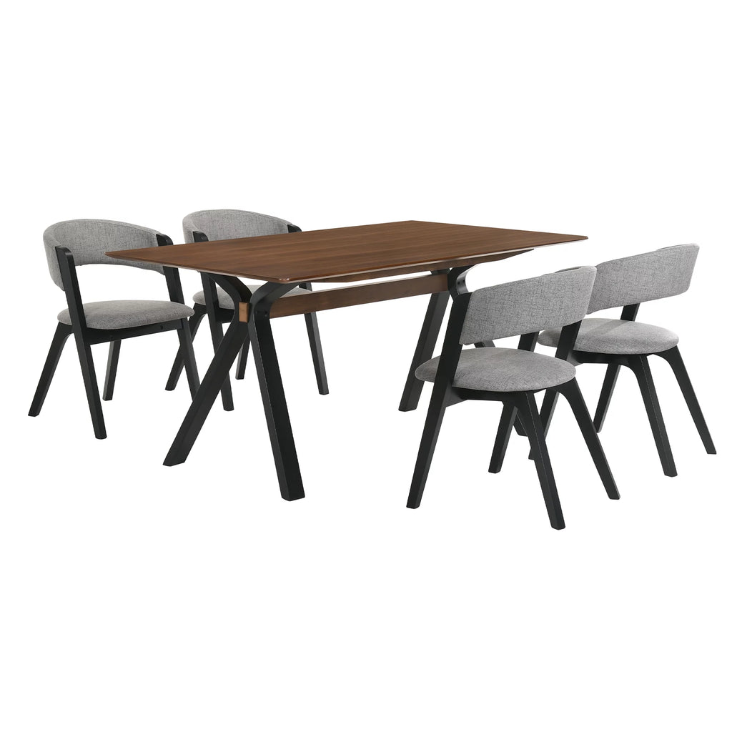 5PC Wood Dining Table and Chair Set P550