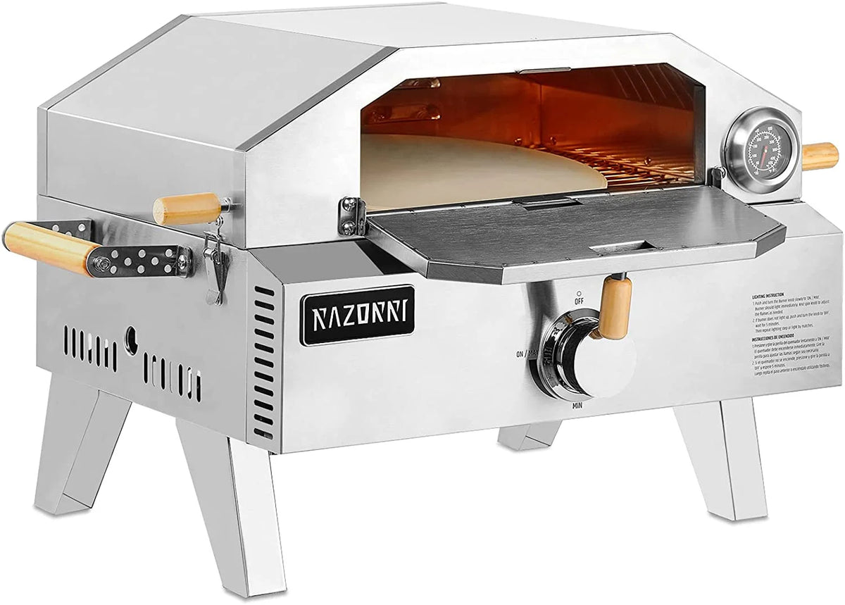 Portable Propane Pizza Oven and Pizza Maker, Stainless Steel N35510