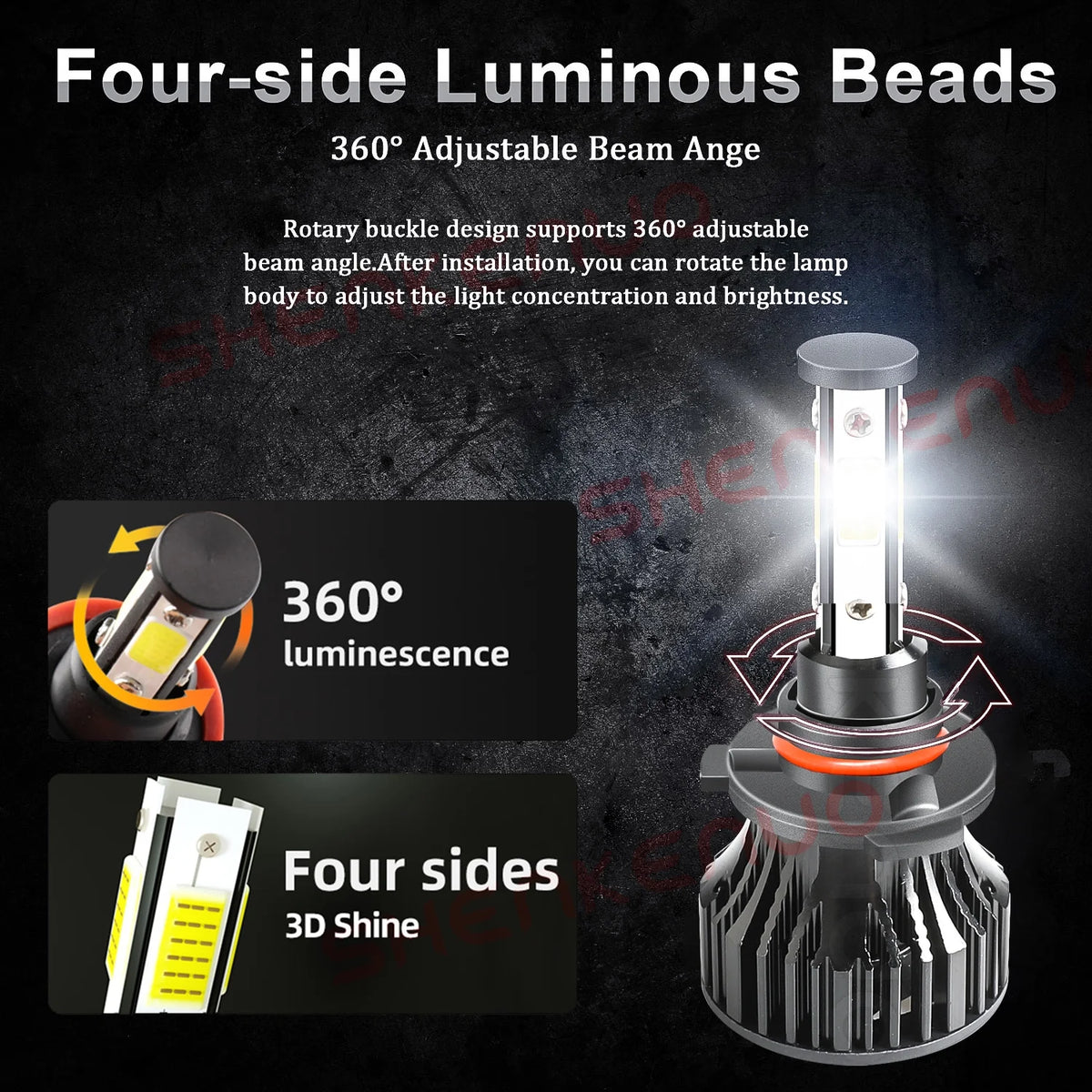 9005 H11 LED Headlight Bulbs 6x Bulbs Combo X742997