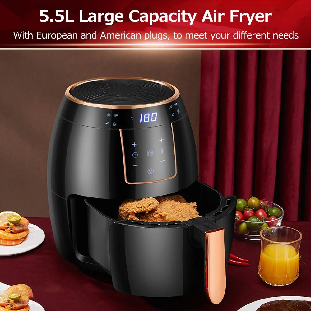 5.5L 1300W Electric Air Fryer with LCD Screen Z870226