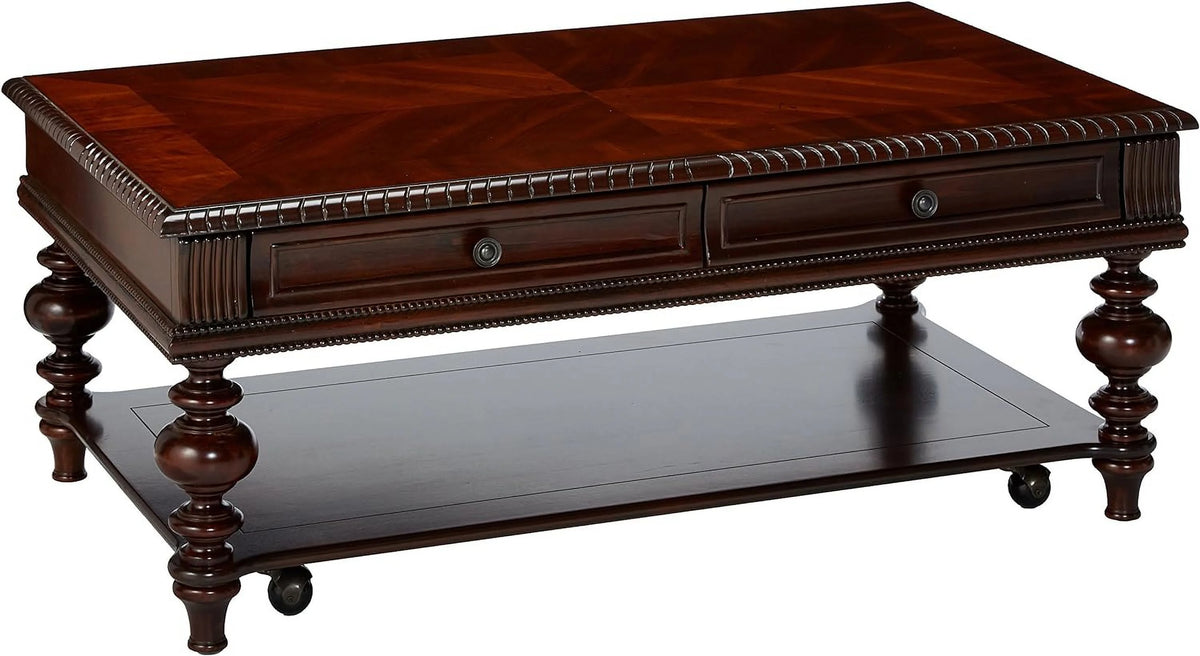 Brown Rectangular Castered Cocktail Table X255135