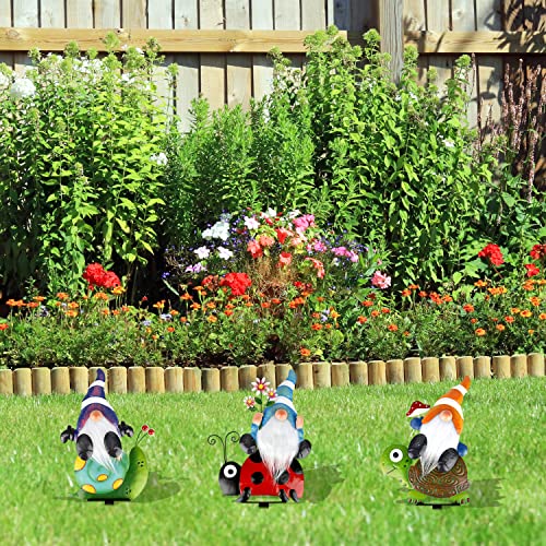 12 Inch Metal Garden Gnome Stakes 4 Pack E78664