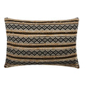Black & Beige Pack of 2 Cotton Striped Lumbar Cushion Covers X6637