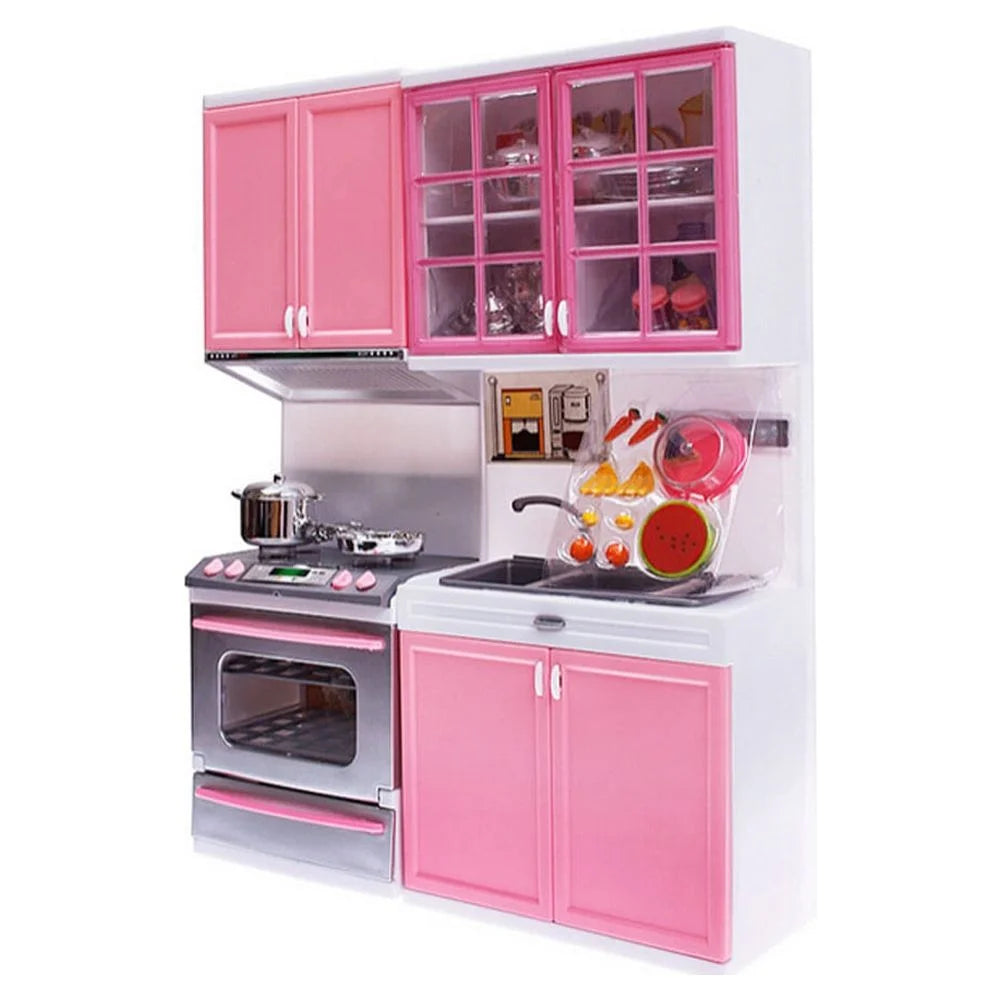 Mini Kids Kitchen Pretend Play Cooking Set Cabinet Stove Toy, 12.5 x 9.5 x 3 inch F6278