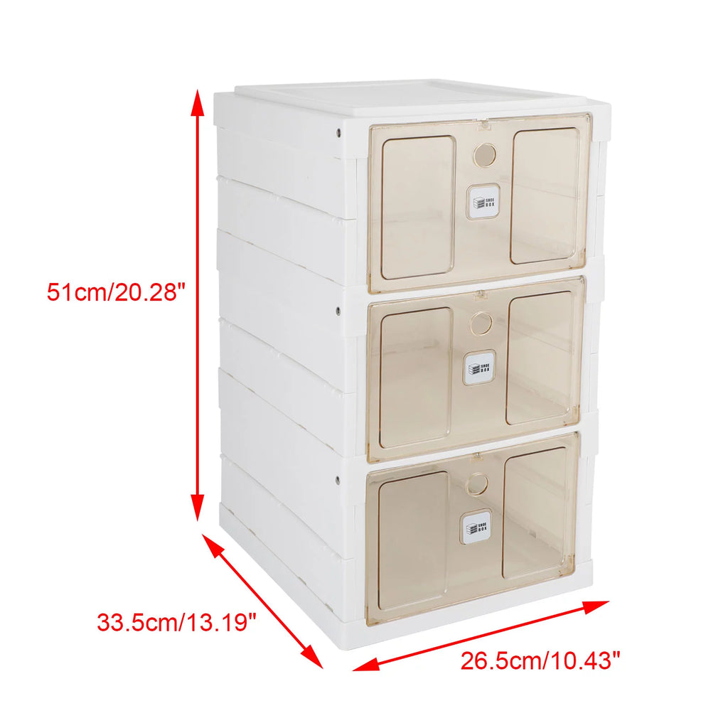 Shoes Box Organizer Containers with Lids F80106